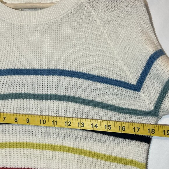 Faherty Women’s Knit Sweater Striped Cotton Cashmere Small Size Lightweight - Picture 7 of 12